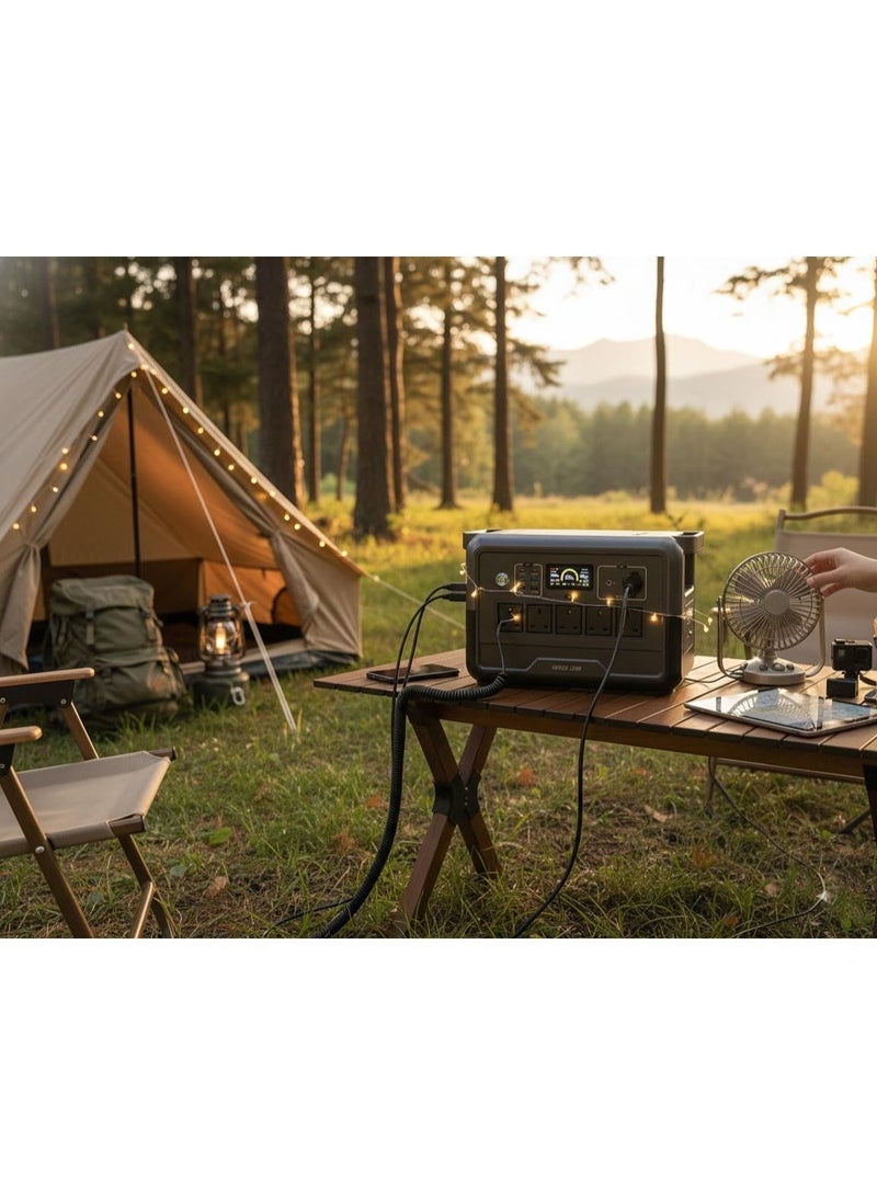 جرين ليون محطة طاقة محمولة، بطارية LiFePO4 بسعة 1152Wh / (45,000mAh) شحن سريع، مولد طاقة محمول لعدة أجهزة، مولد شمسية بقدرة 400W، للتخييم والسفر والطوارئ. - Image 4